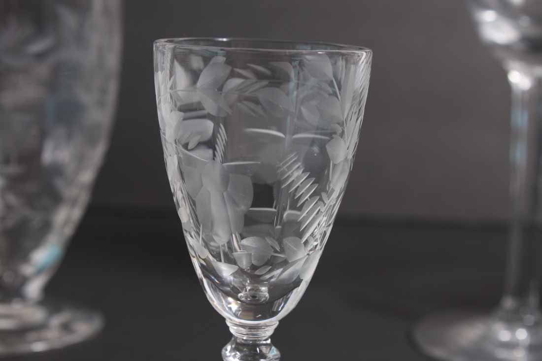 Collection of Etched Barware