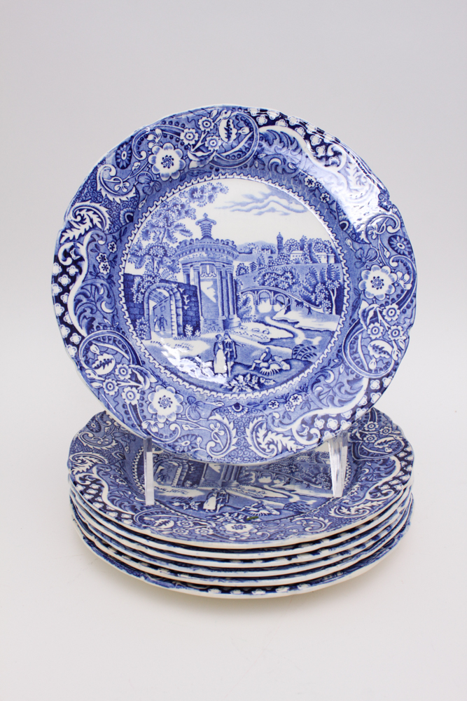 Blue and White China in W.R. Midwinter "Landscape" and More