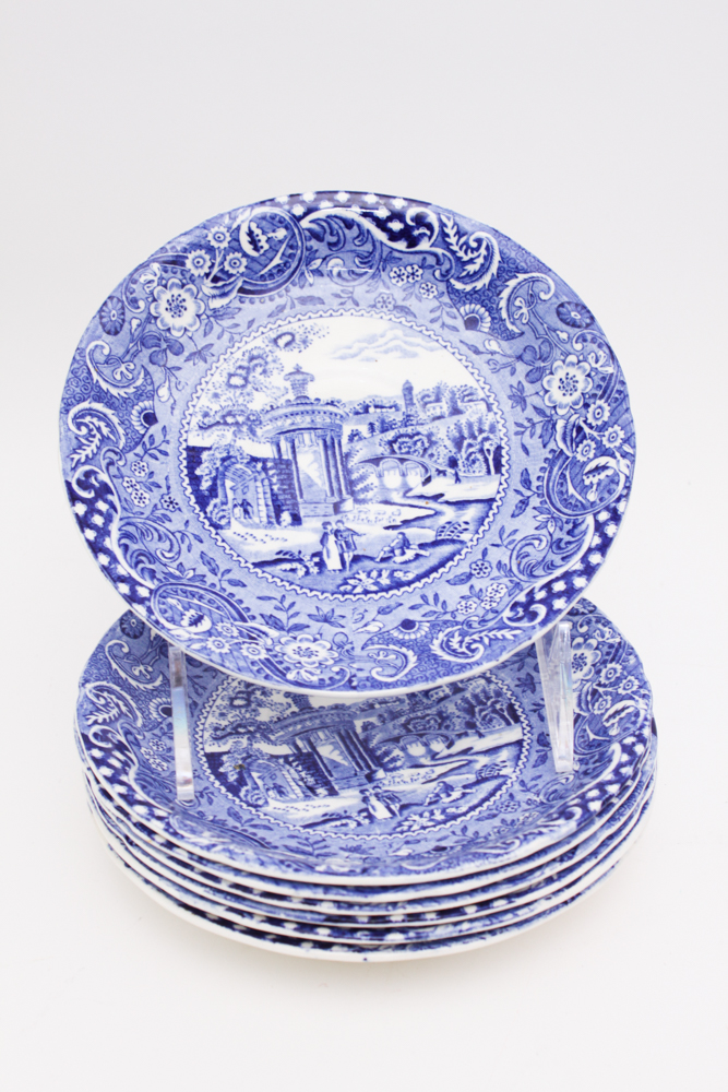 Blue and White China in W.R. Midwinter "Landscape" and More