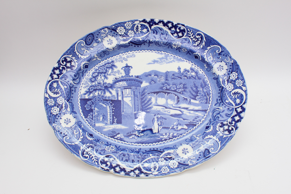 Blue and White China in W.R. Midwinter "Landscape" and More