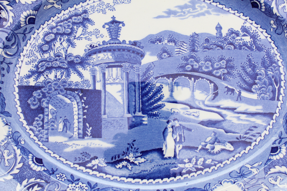 Blue and White China in W.R. Midwinter "Landscape" and More
