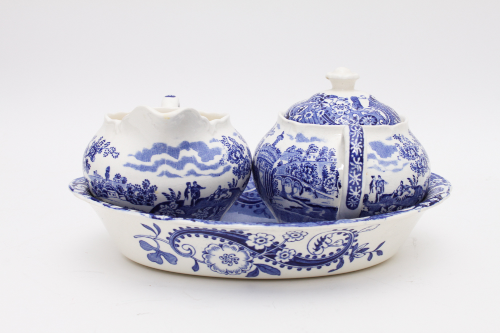 Blue and White China in W.R. Midwinter "Landscape" and More