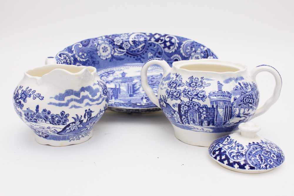Blue and White China in W.R. Midwinter "Landscape" and More