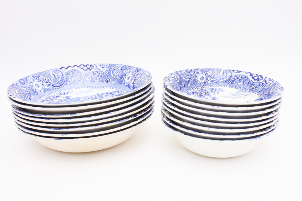 Blue and White China in W.R. Midwinter "Landscape" and More