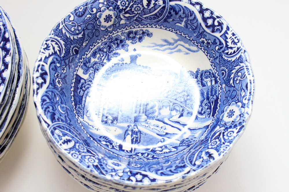 Blue and White China in W.R. Midwinter "Landscape" and More