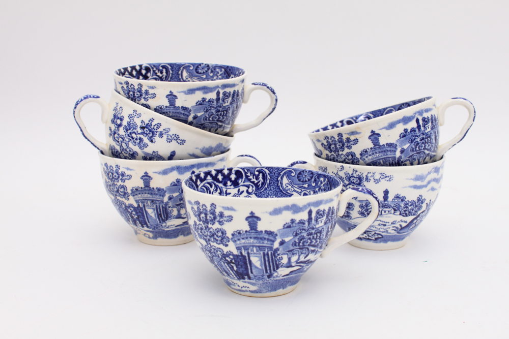 Blue and White China in W.R. Midwinter "Landscape" and More
