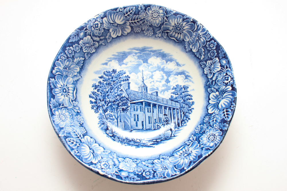 Blue and White China in W.R. Midwinter "Landscape" and More