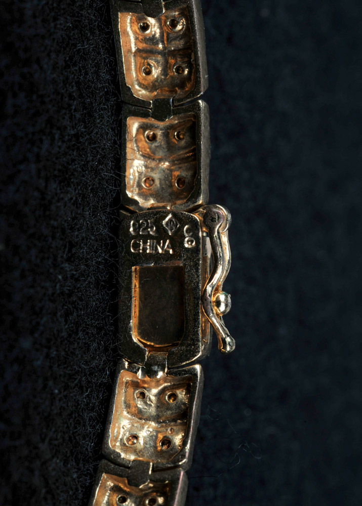 Gold Over Sterling Diamond Tennis Bracelet