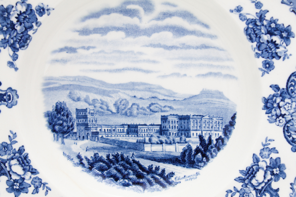 Blue and White China in W.R. Midwinter "Landscape" and More