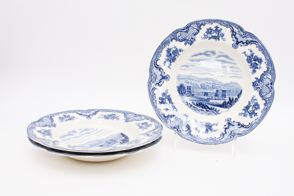 Blue and White China in W.R. Midwinter "Landscape" and More