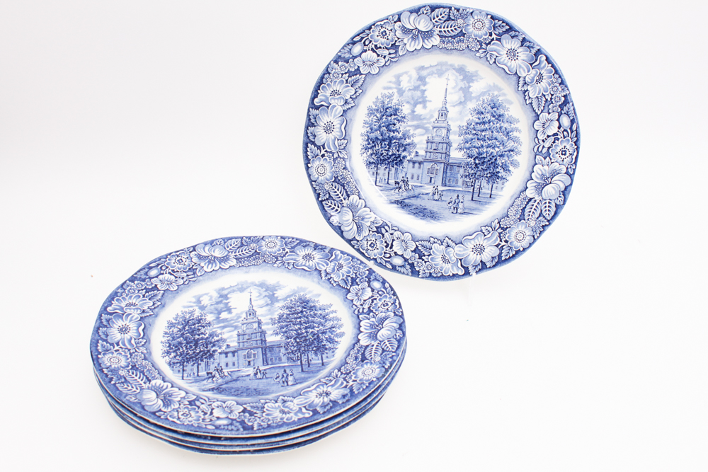 Blue and White China in W.R. Midwinter "Landscape" and More