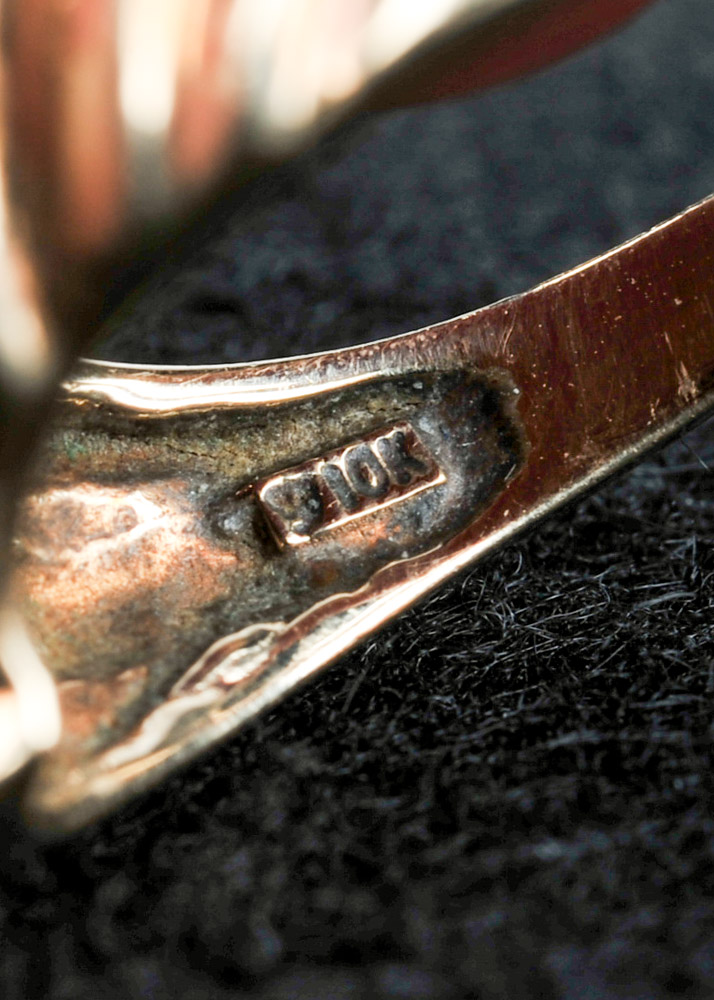 Pair of 10K Yellow Gold Rings