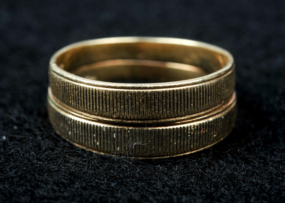 Pair of 10K Yellow Gold Rings