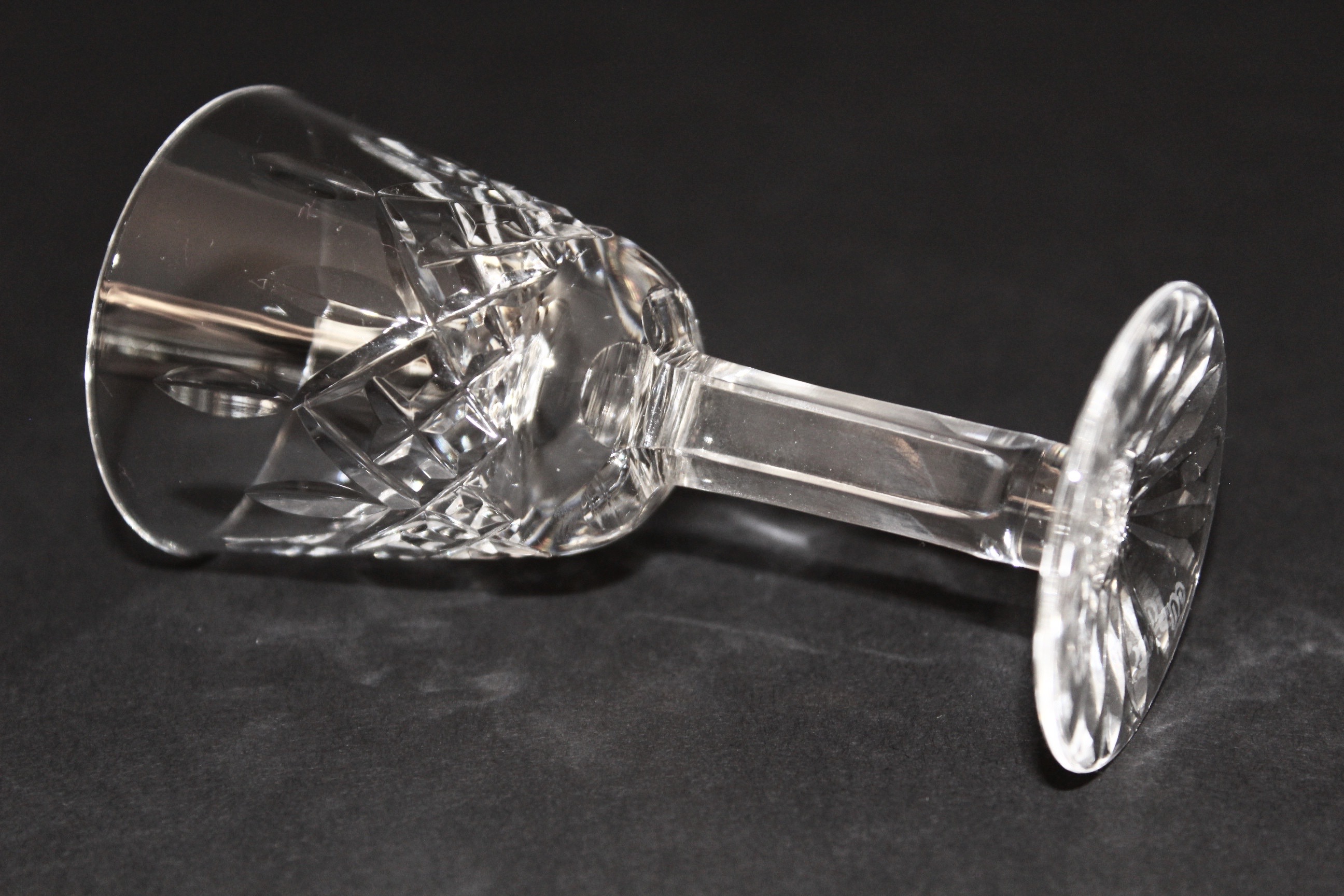 Eight Waterford Crystal "Lismore" Cordial Liqueur Glasses