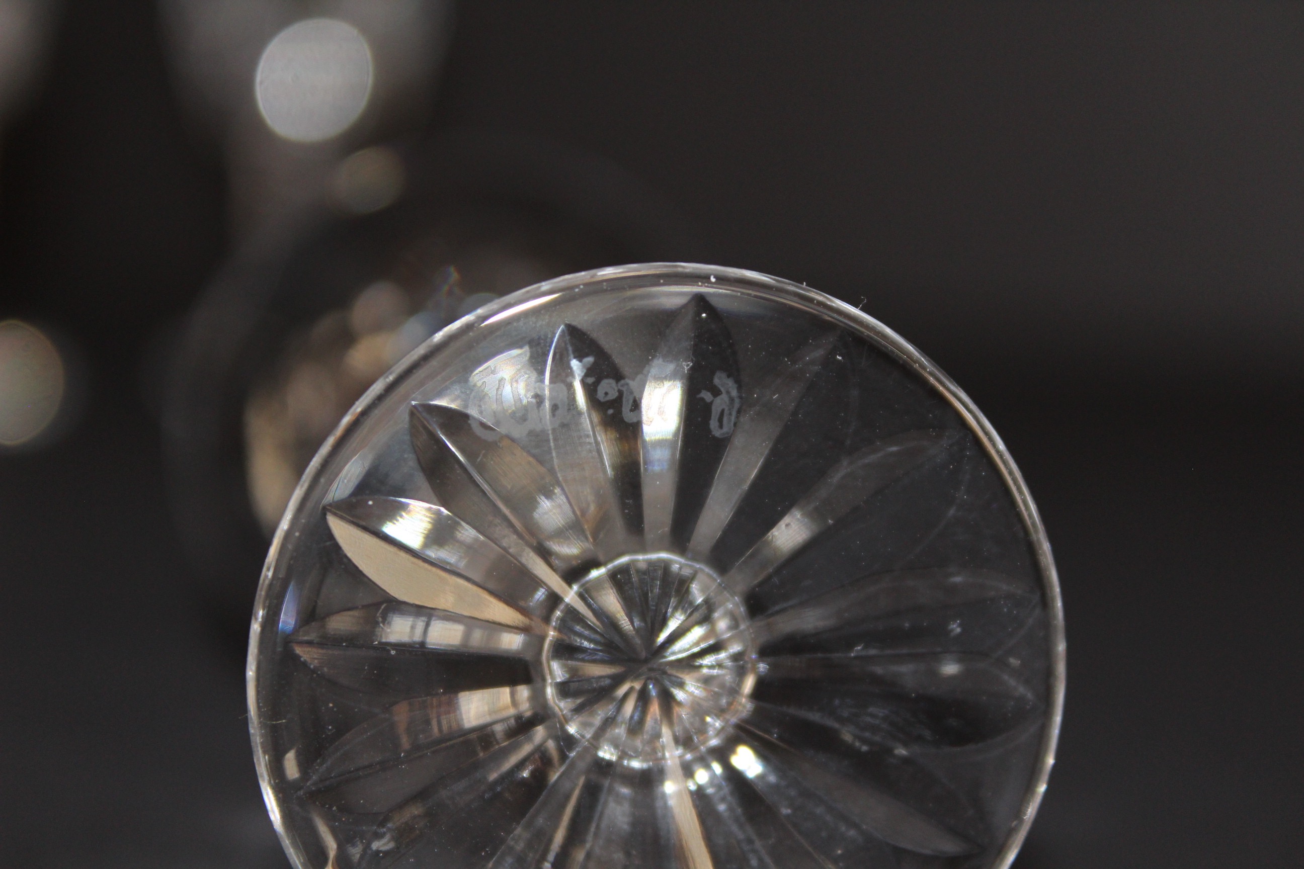 Eight Waterford Crystal "Lismore" Cordial Liqueur Glasses