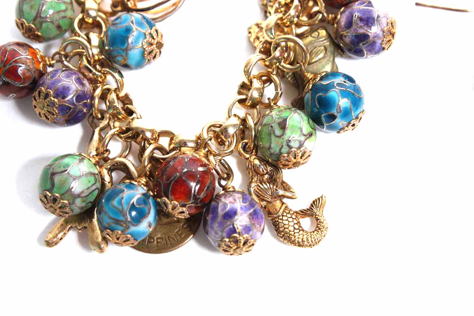 Locket Charm Bracelet and Earrings