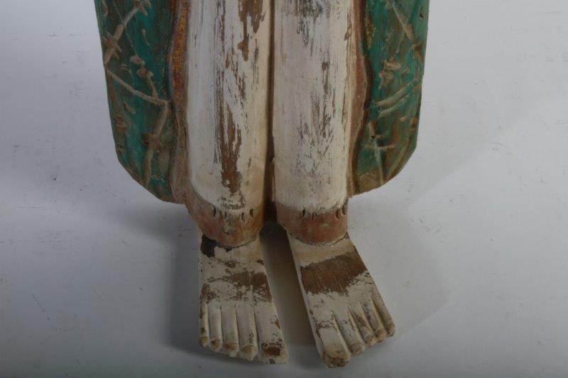 Arhaus "Rice Goddess" Carved Teak Wall Hanging