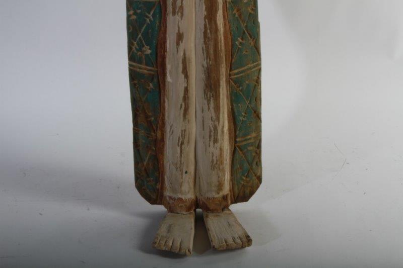 Arhaus "Rice Goddess" Carved Teak Wall Hanging