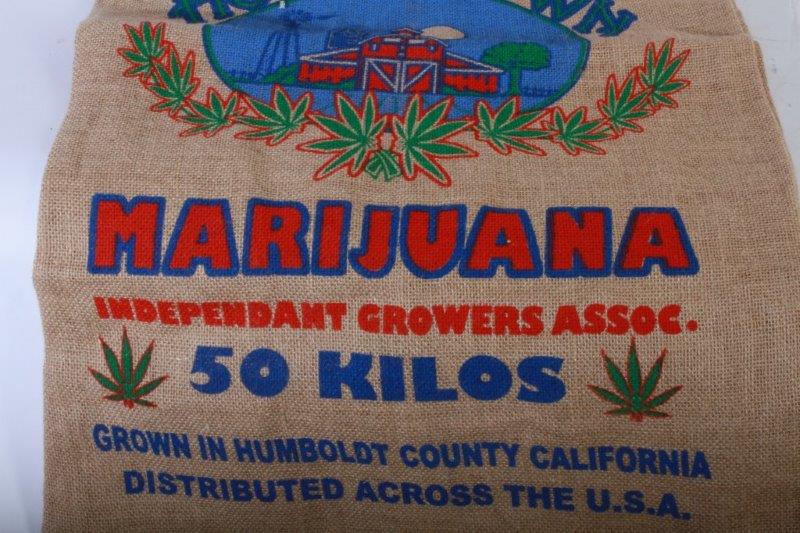 Pair of Burlap Cannabis Bags