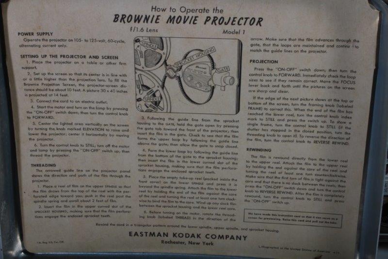 Vintage Kodak 8mm Brownie Movie Projector