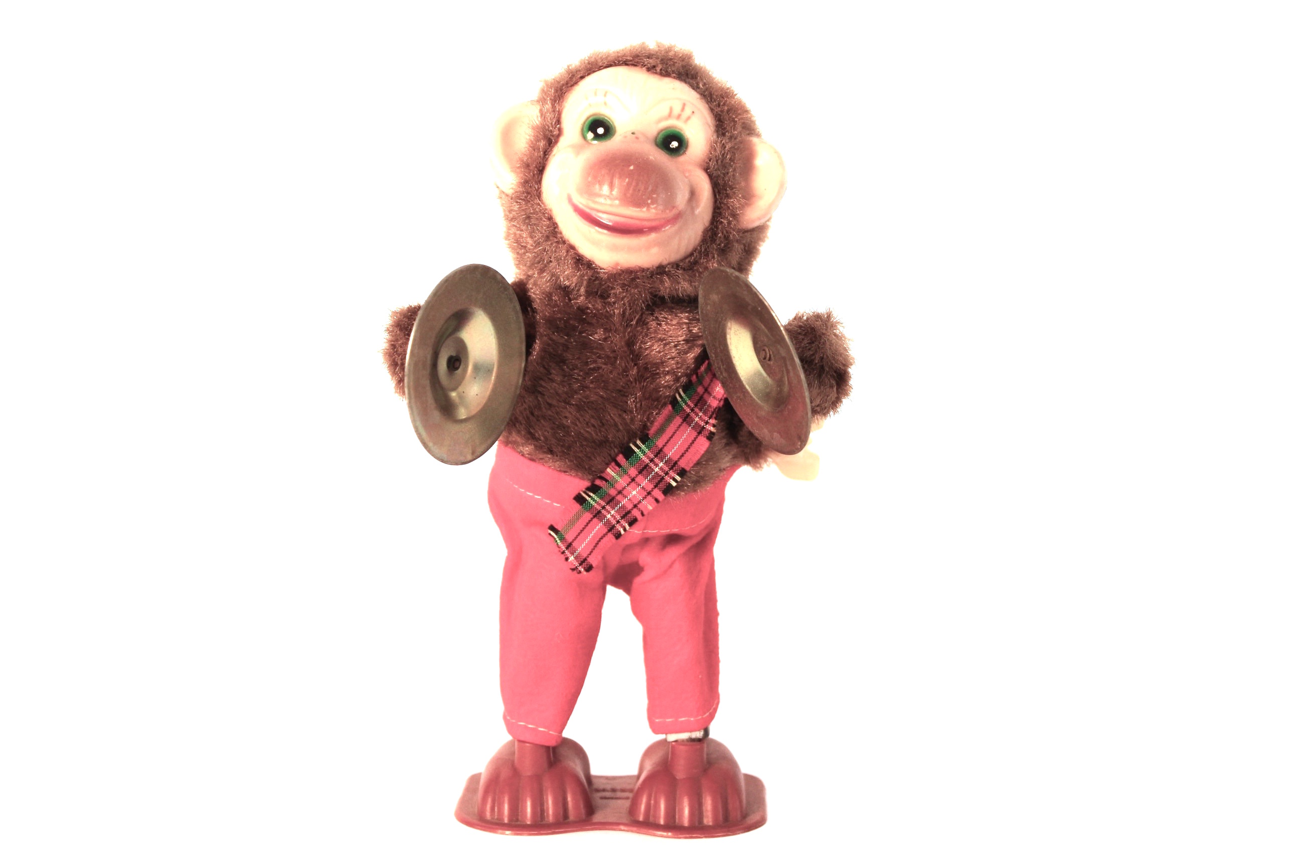 Vintage Wind-Up Cymbal Playing Monkey