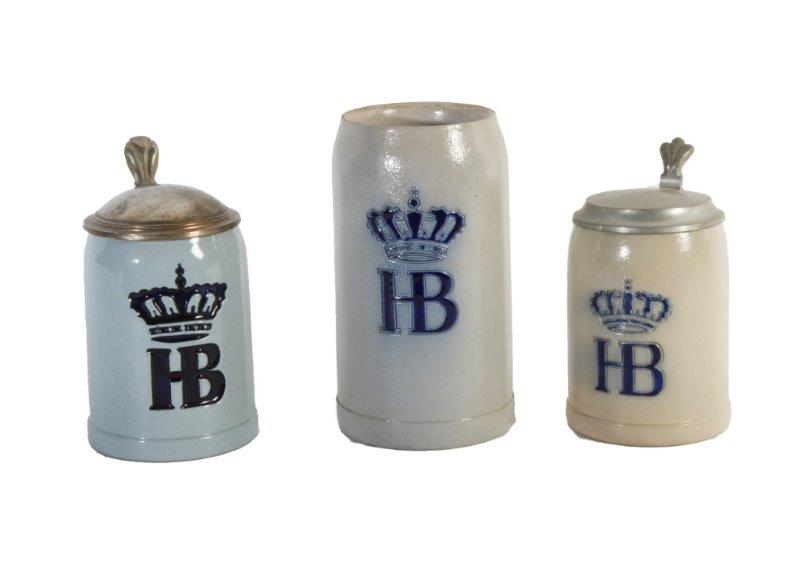 Trio of Vintage Hofbrauhaus German Beer Steins