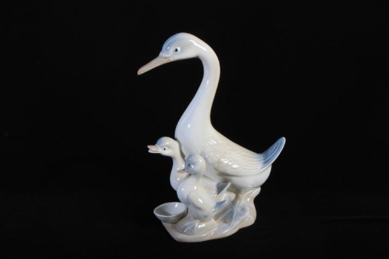 M. Requena Porcelain Geese Figurine