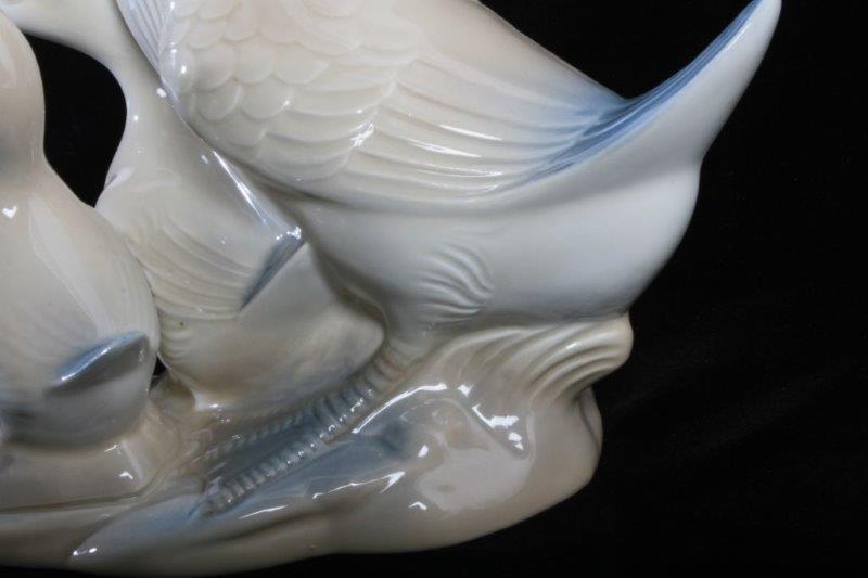 M. Requena Porcelain Geese Figurine
