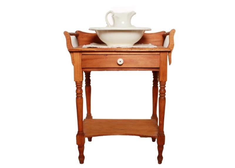 Antique Wash Stand with Basin and Pitcher