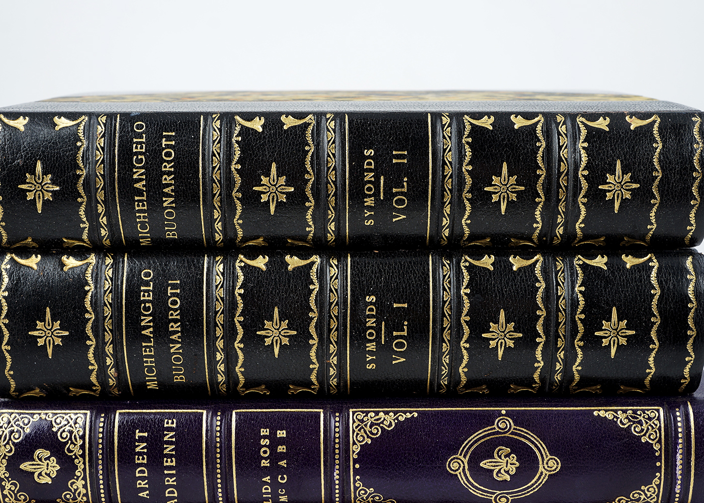 Six Leather Bound Books Bound by Famed Bookbinder Whitman Bennett