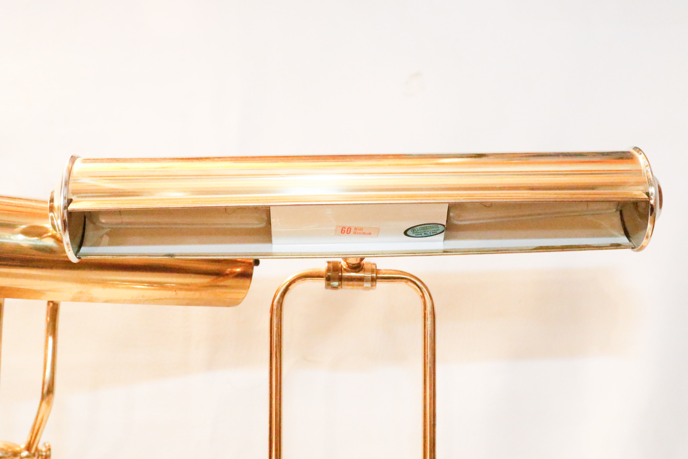 Pair of Brass Piano Lamps