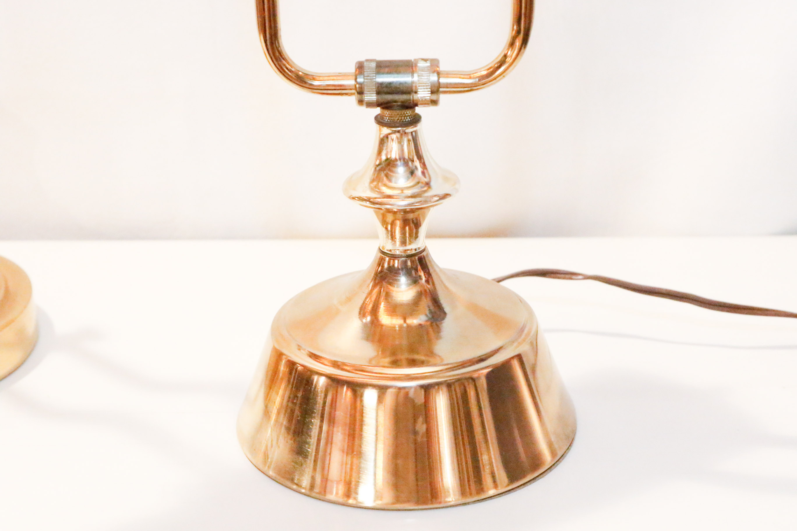 Pair of Brass Piano Lamps