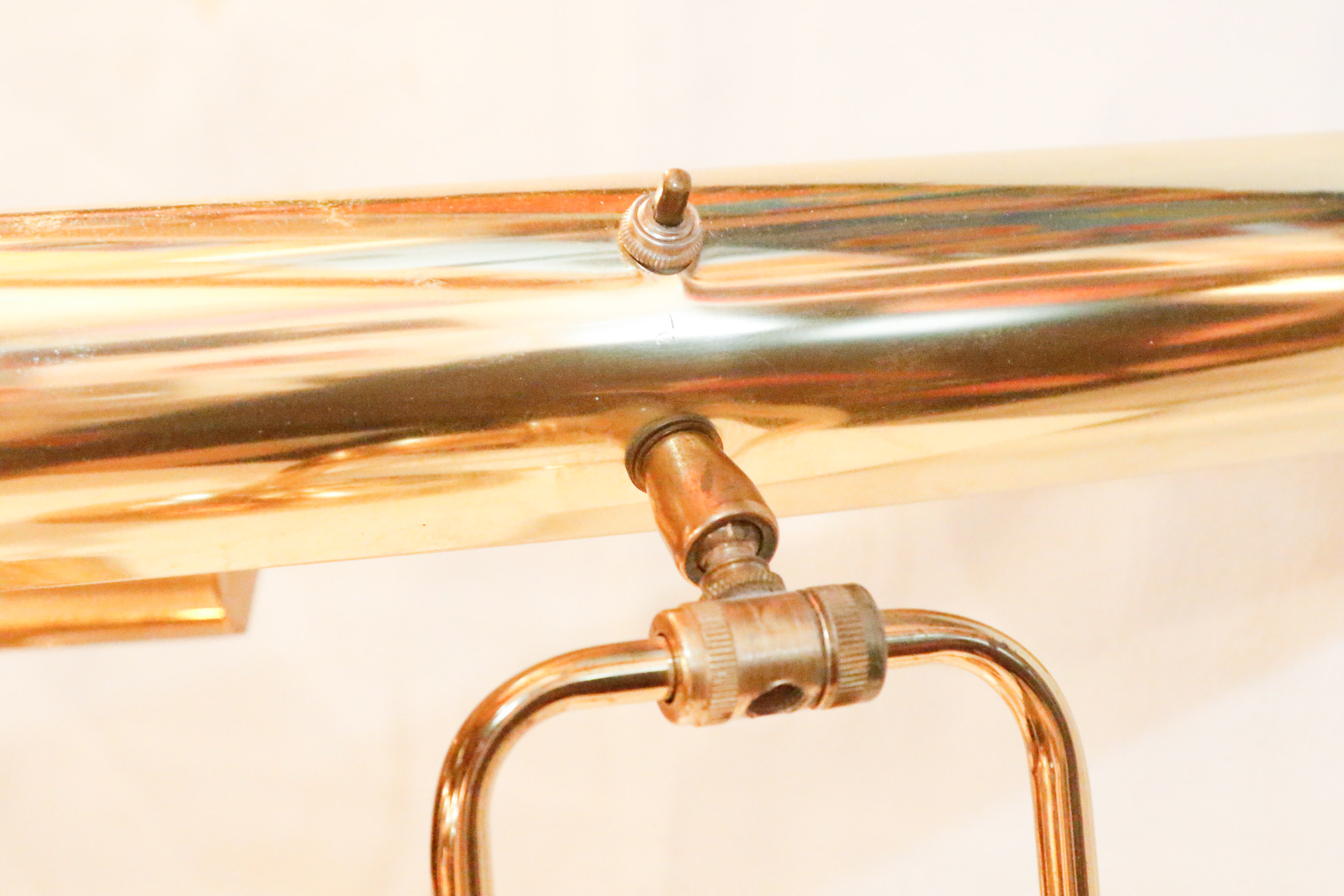 Pair of Brass Piano Lamps