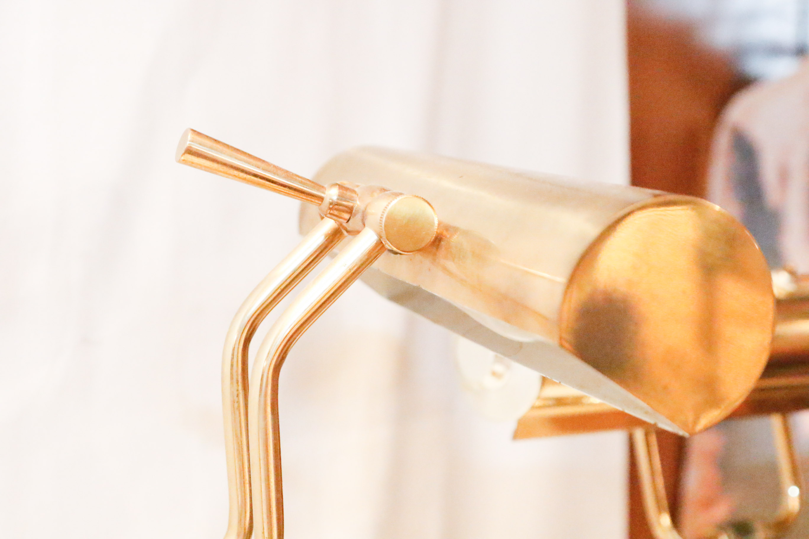 Pair of Brass Piano Lamps