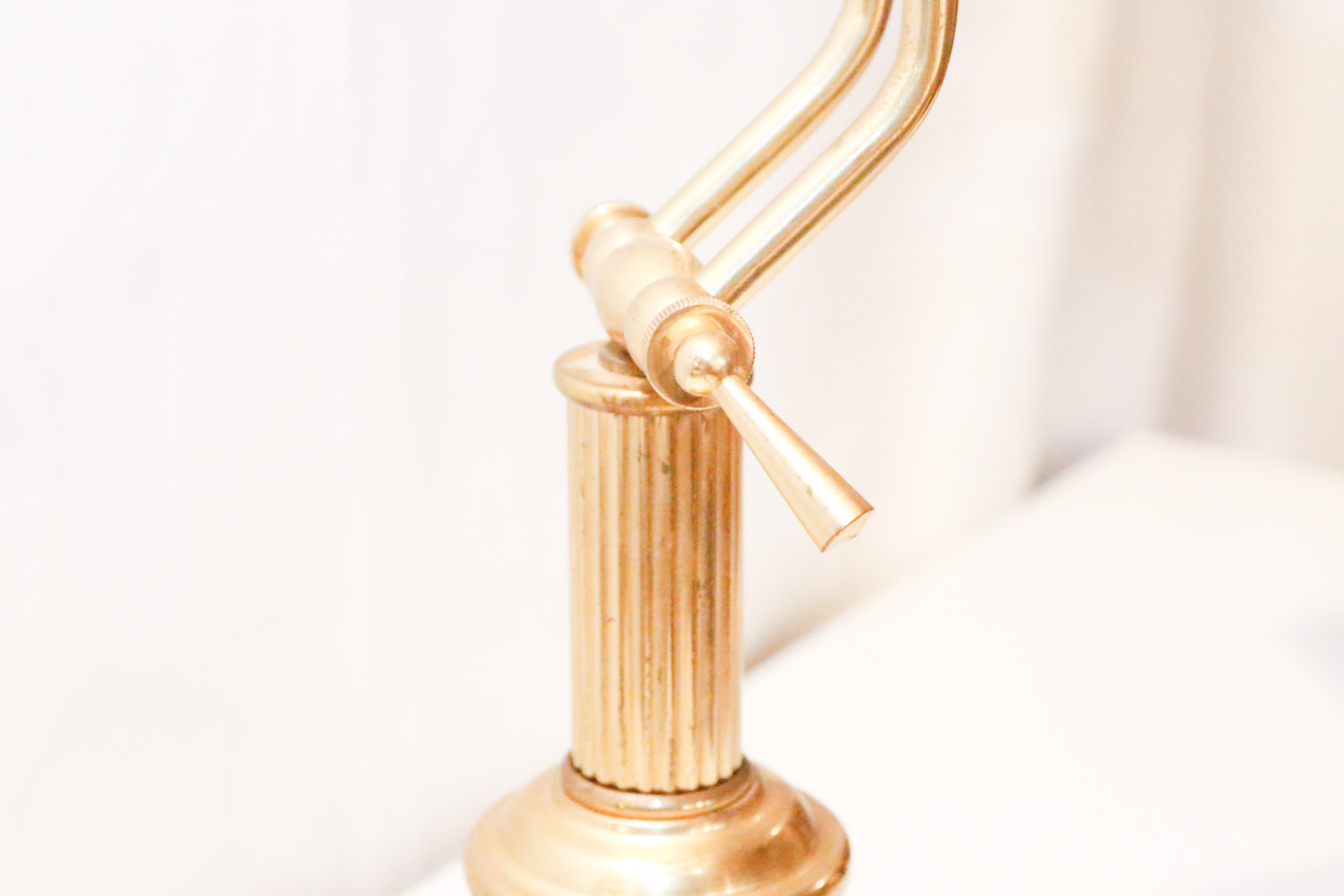 Pair of Brass Piano Lamps