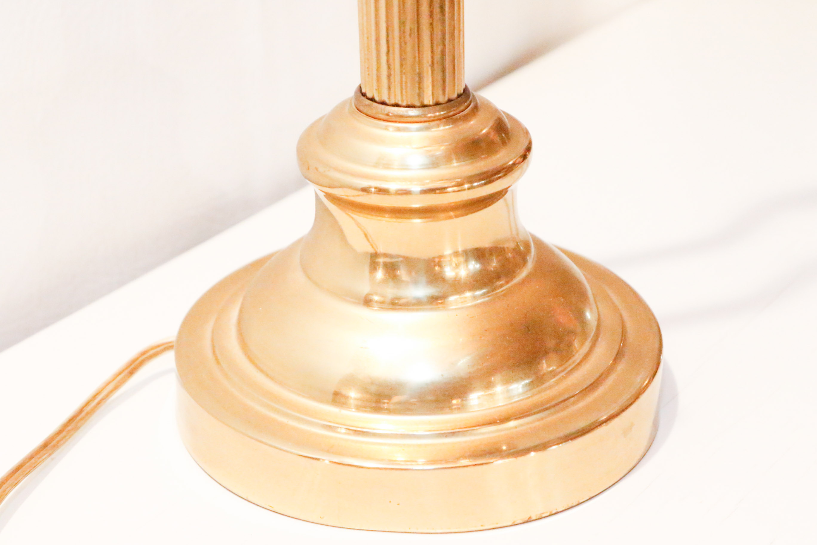 Pair of Brass Piano Lamps