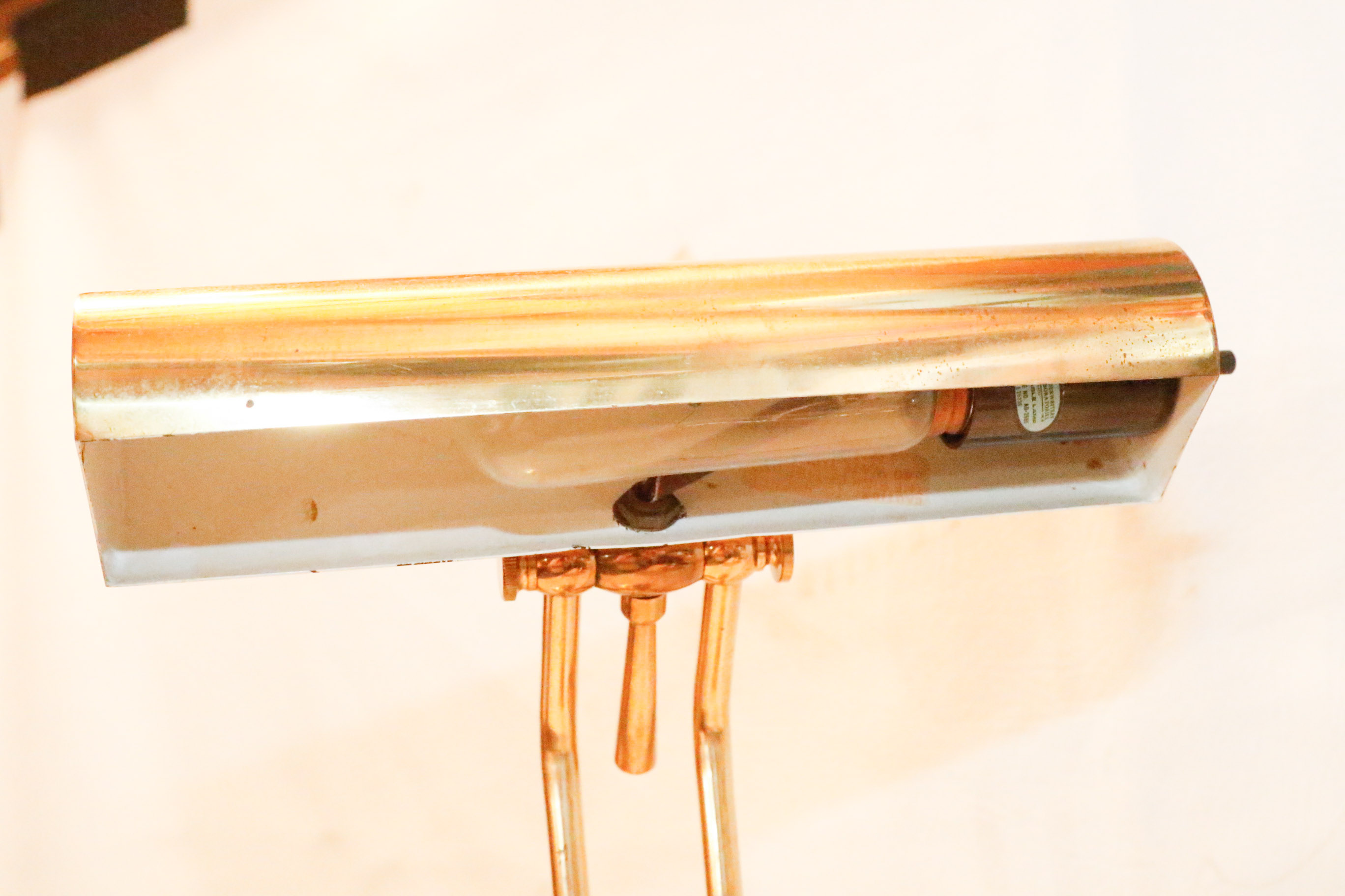 Pair of Brass Piano Lamps