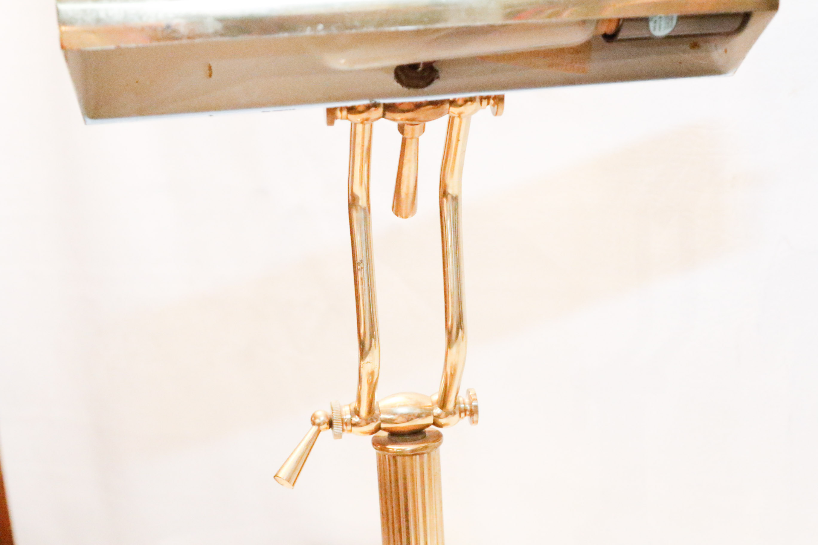 Pair of Brass Piano Lamps