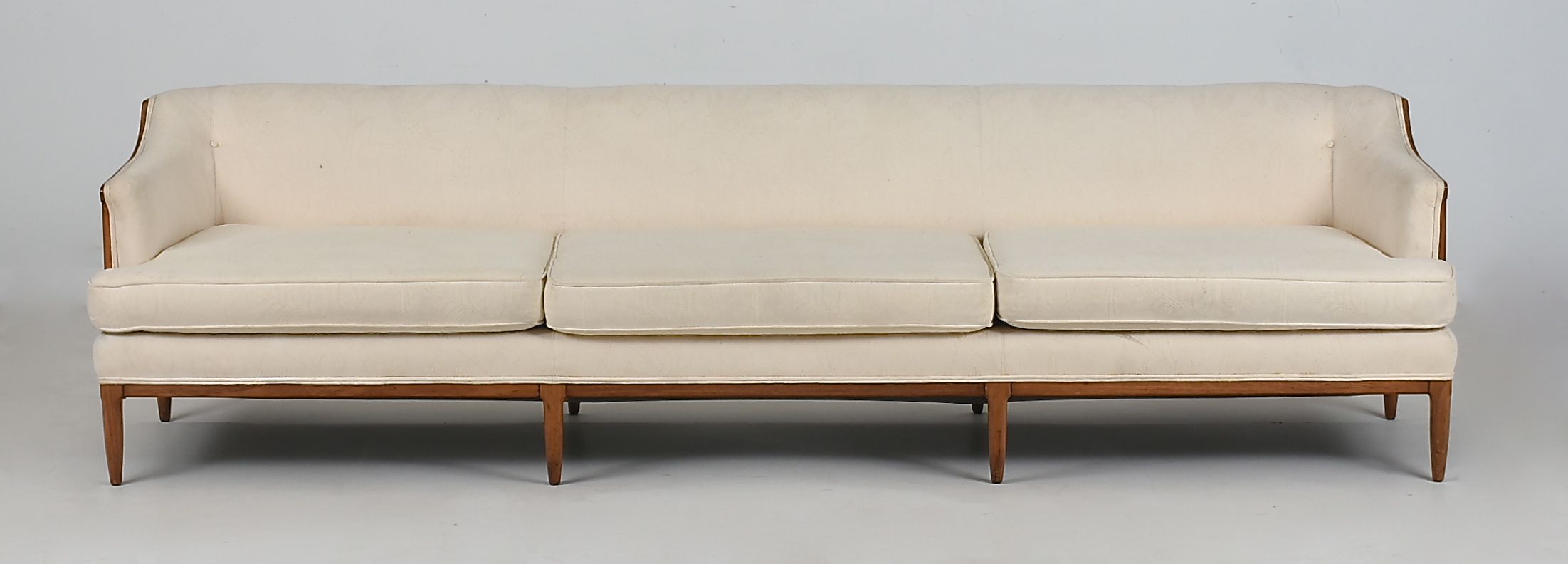Mid Century Modern Cream White Sofa