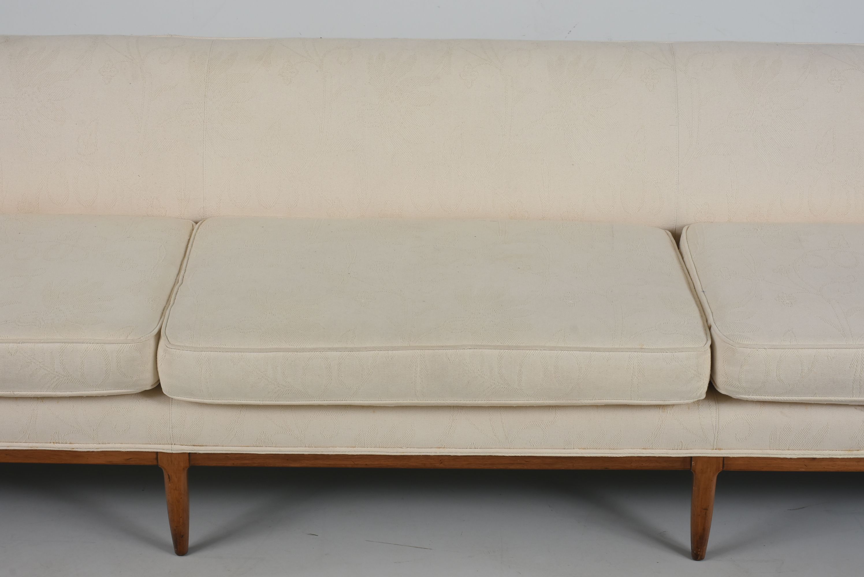 Mid Century Modern Cream White Sofa