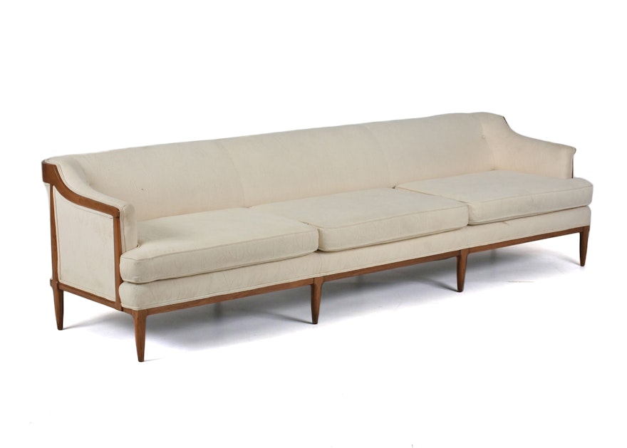 Mid Century Modern Cream White Sofa