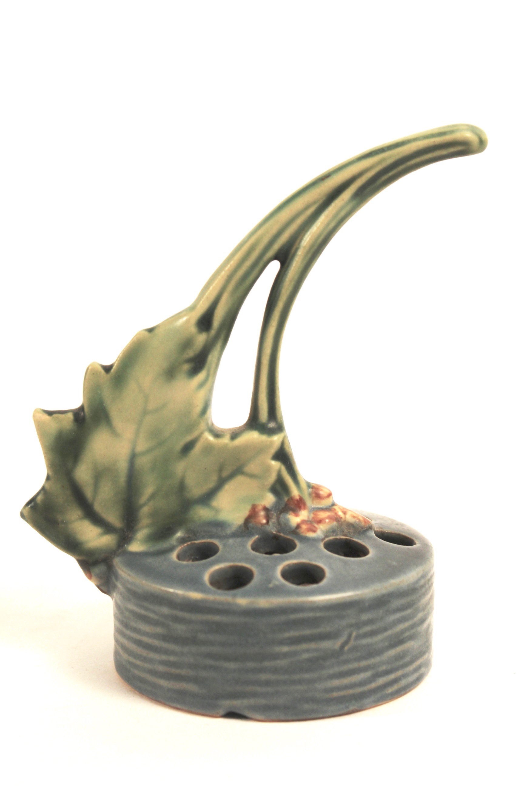 Roseville "Bushberry" Candlestick and Flower Frog