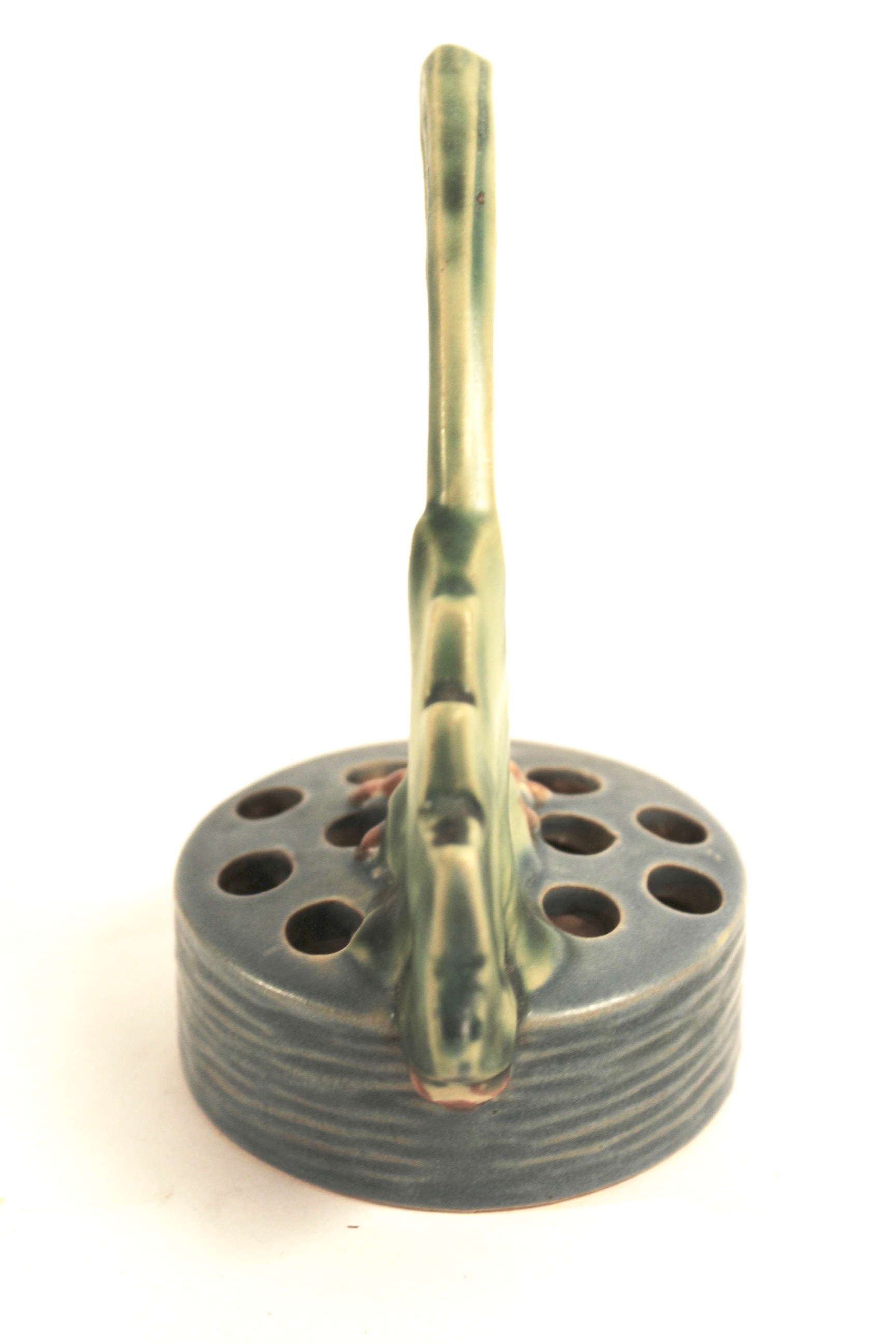 Roseville "Bushberry" Candlestick and Flower Frog