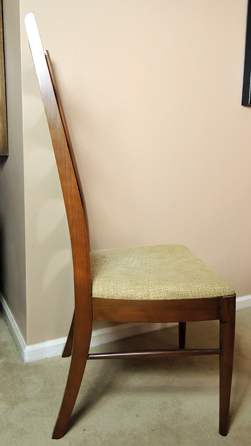 Kent Coffey Perspecta Walnut Drop Leaf Dining Table and Four Chairs