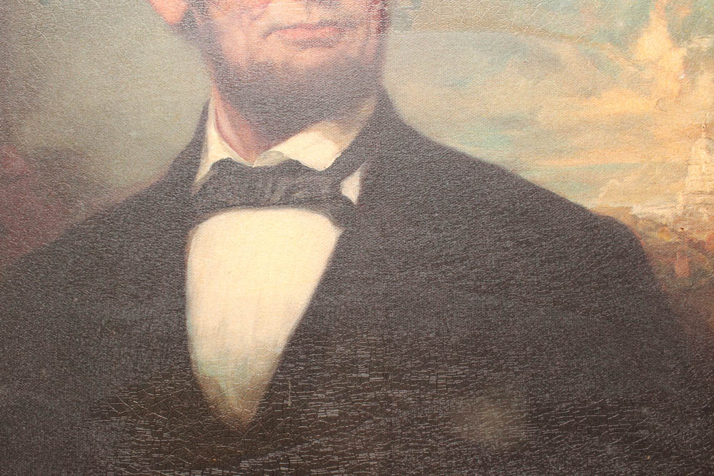 Oil on Canvas Painting of Abraham Lincoln