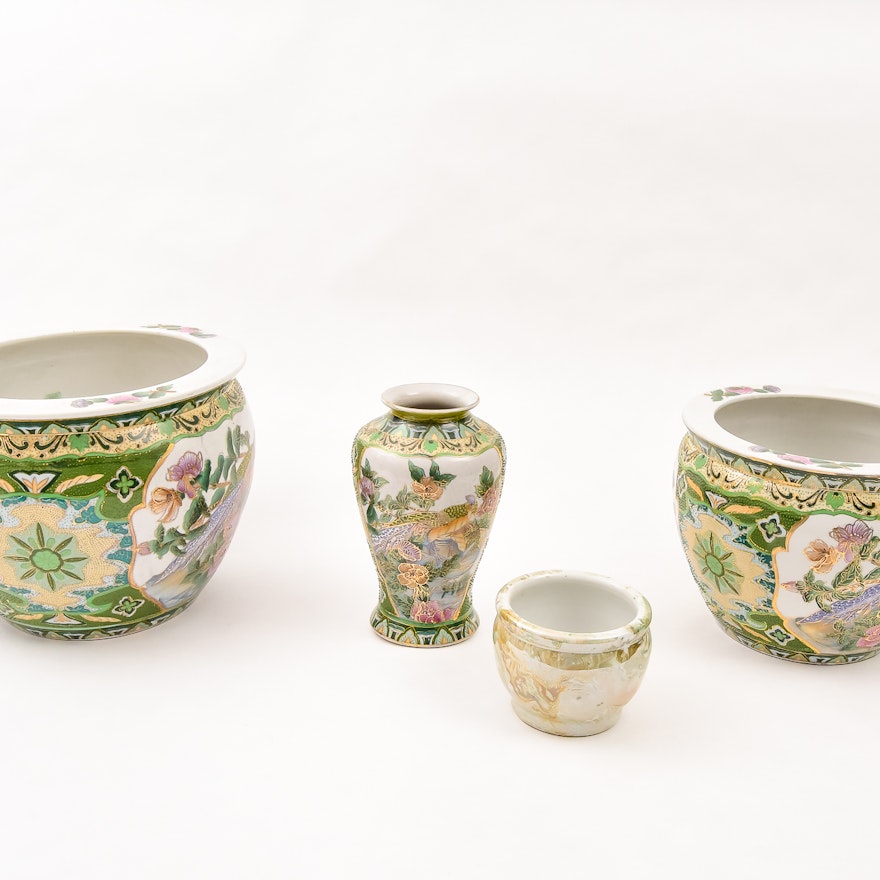 Asian Style Pottery and Planters