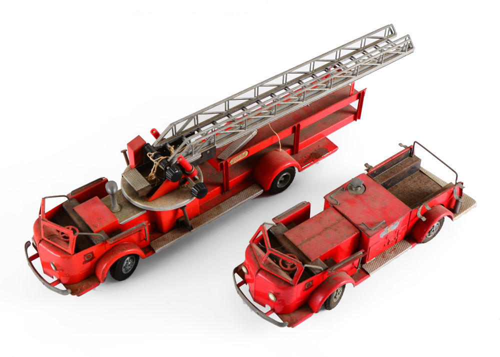 Two Vintage Rossmoyne Charles WM Doepke Fire Trucks