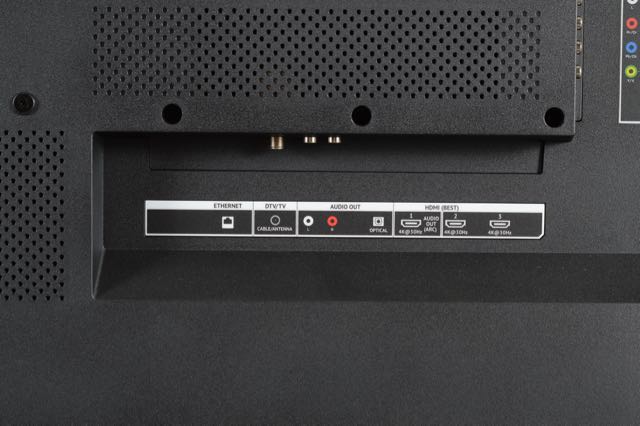 Pamari Smoked Glass TV Stand with Vizio 55" HD Television