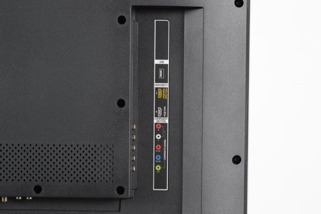 Pamari Smoked Glass TV Stand with Vizio 55" HD Television