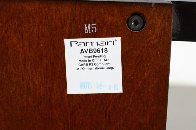 Pamari Smoked Glass TV Stand with Vizio 55" HD Television